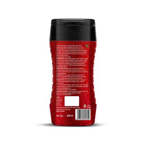 Beardo Godfather Red Burst of Power Body Wash for Men Licorice Extract 200ml - Shower Gels & Body Wash