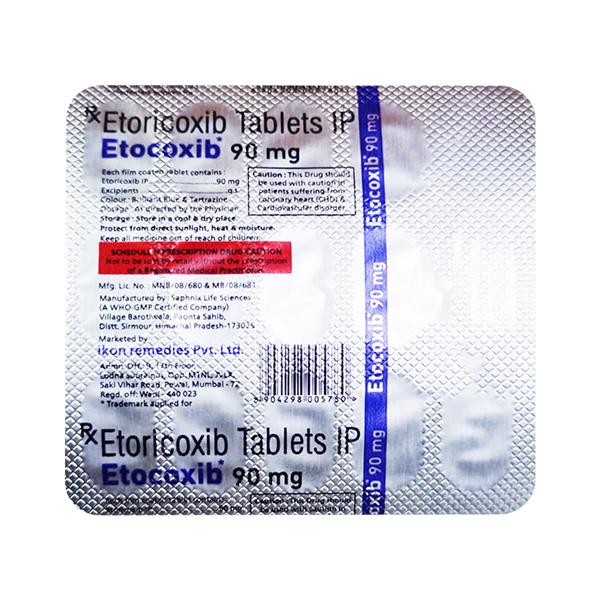 ETOCOXIB 90mg Tablet 15's - Pain relief-Nsa