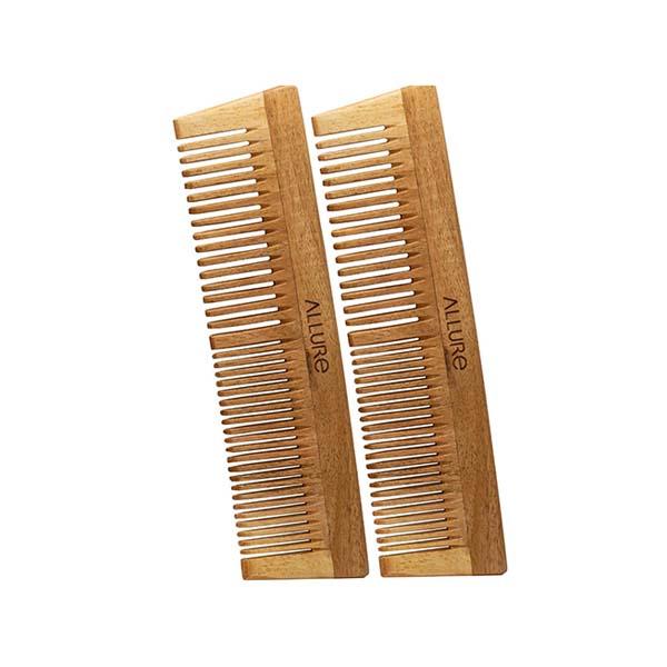 Netmeds | Allure Wooden Neem Comb (CR-01) 2's