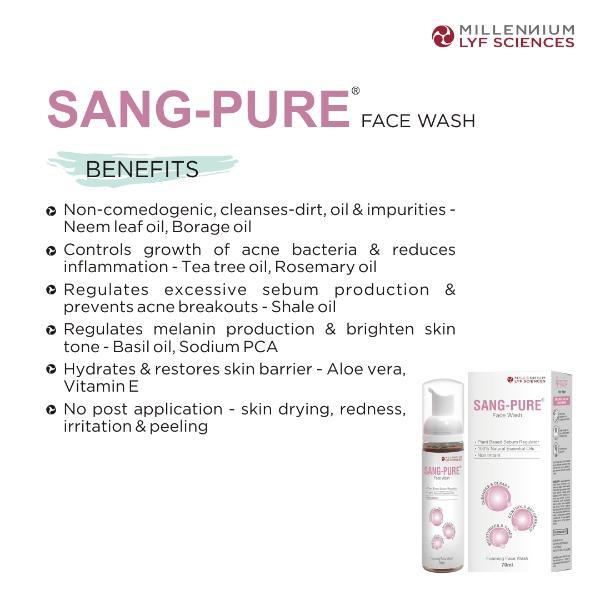 Millennium Lyf Sciences Sang-Pure Face Wash 70 ml - Pure Herbs