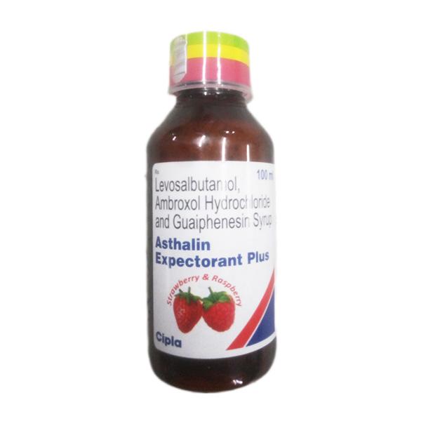 Asthalin Plus Strawberry & Raspberry Flavour Expectorant 100ml - Cough And Cold-Cou