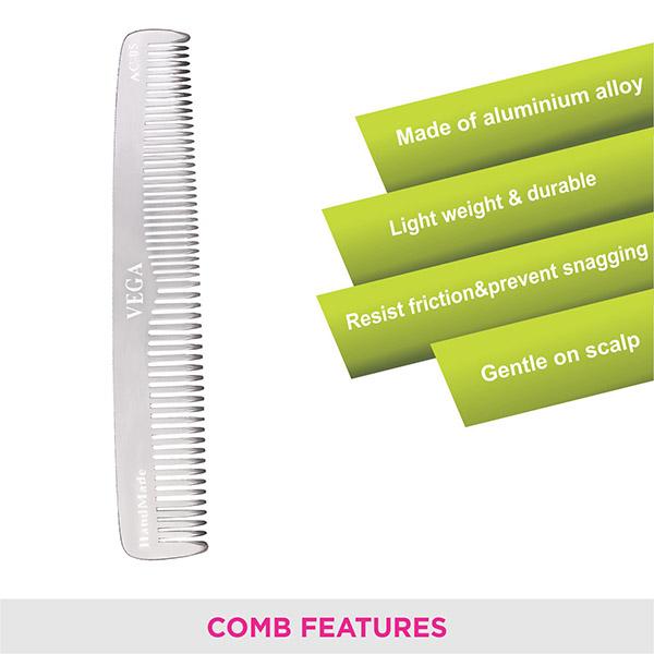 Vega Aluminium Comb (Ac - 05) - Hair Combs