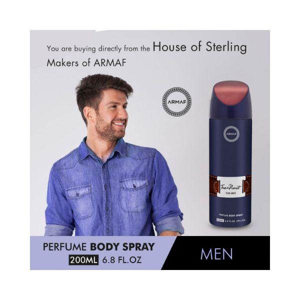 Armaf Tres Nuit Perfume Body Spray for Men 200 ml - Men Deodorants/Roll-Ons