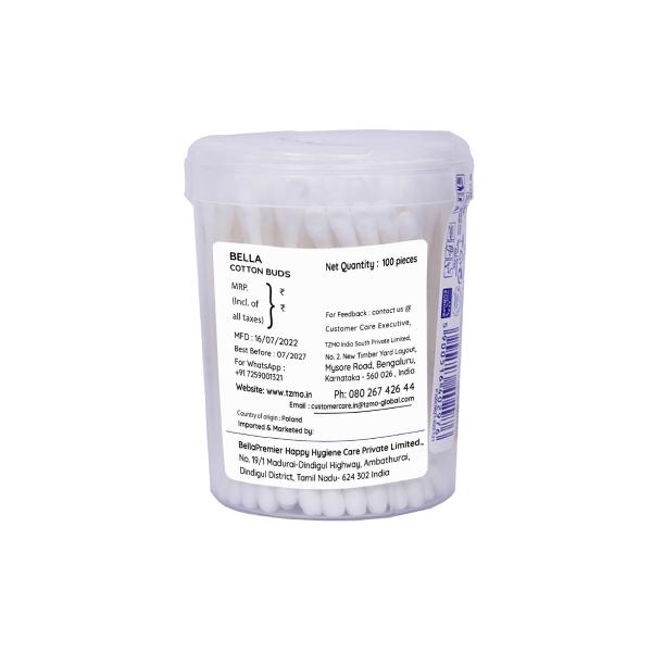 Bella Paper Cotton Buds Jar 100's - Cotton Buds & Balls