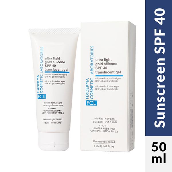 Netmeds | FCL Ultra Light Gold Silicone SPF 40 Translucent Gel 50 ml