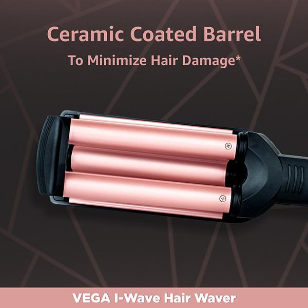 VEGA I-Wave Hair Waver VHWR-01 (Ananya Panday Signature Collection) Black 1 gm - Multi-Stylers
