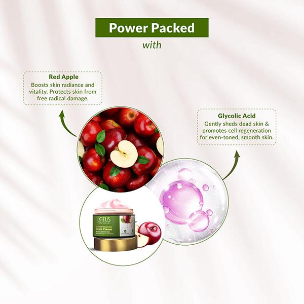 Lotus Botanicals GlycoBoost Radiant Skin Serum Creme with Red Apple & Glycolic Acid 50 gm - Face Moisturizers