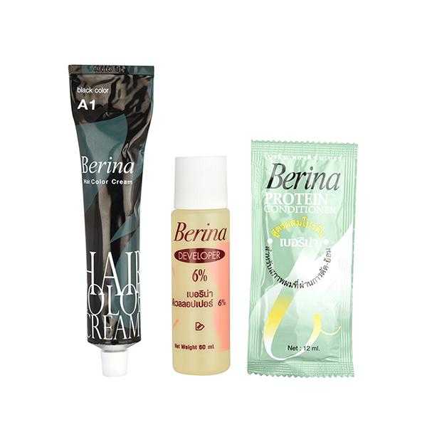 Berina A1 Black Hair Color Cream 60 gm - Crème