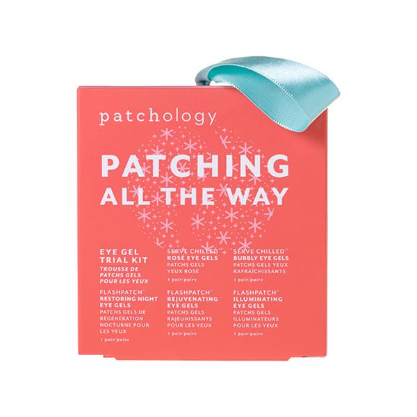Netmeds | Patchology Patching All The Way Kit - 1- Flashpatch Rejuvenating Eye Gels, 1- Flashpatch Restoring Night Eye Gels, 1- Flashpatch Illuminating Eye Gels, 1- Serve Chilled BuBBly Eye Gels, 1- Serve Chilled on Ice Firming Eye Gels 5's
