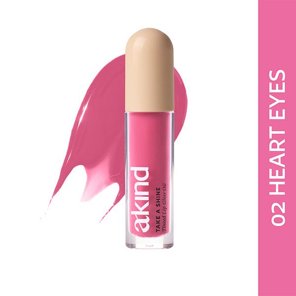 Netmeds | Akind Take a Shine Lip Gloss Oil Heart Eyes 4ml