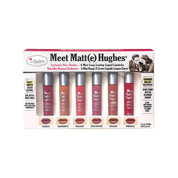 theBalm cosmetics Meet Matte Hughes 6-pc Mini Kit 2 Liquid Lipsticks 7.2 ml - Liquid Lipsticks