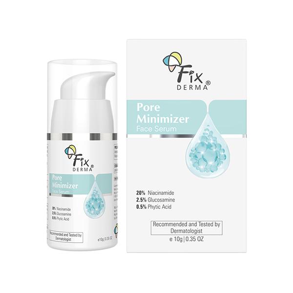 Fixderma Pore Minimizer Face Serum with 20% Niacinamide for Deep Hydration & Skin Soothing 10 gm