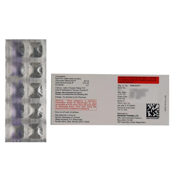 Olmetime H 20mg Tablet 10'S - Hypertension-Ang