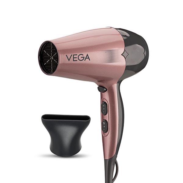 Netmeds | VEGA Go-Pro 2100 Hair Dryer With Cool Shot Button & 3 Heat Settings (Ananya Panday Signature Collection) VHDH-25 Rose Gold & Grey 1 gm