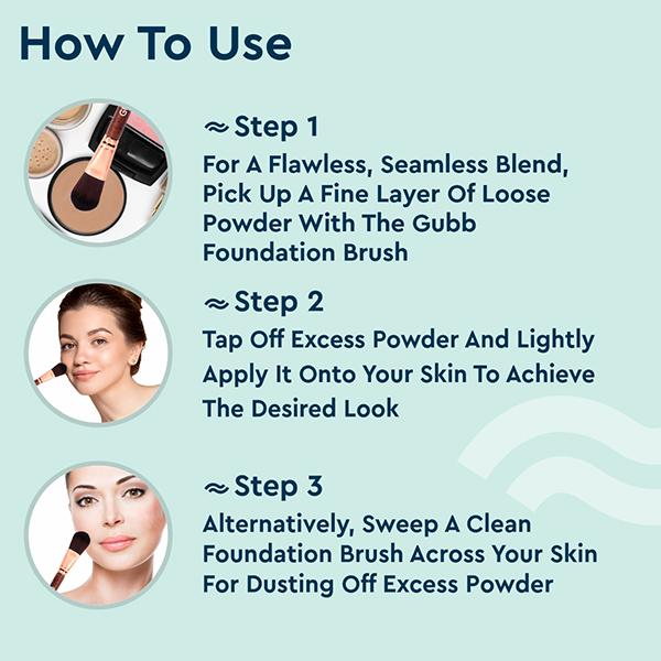 Gubb Buffer, Foundation, Powder, Eyeliner & Shadow Brush 1's - Face Brush