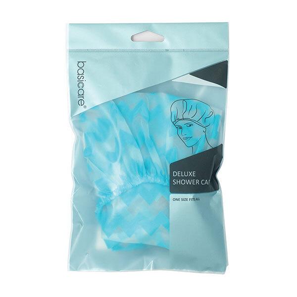 Basicare Eva Shower Cap-Blue Wave Design Big Size 1's - Loofahs & Sponges