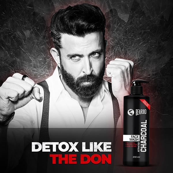 Beardo Activated Charcoal Face Wash 200 ml - Face Wash & Cleansers