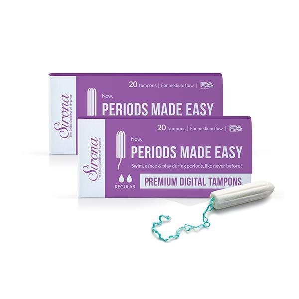 Netmeds | Sirona FDA Approved Premium Digital  Tampon - Medium Flow (Pack of 2 x 20's)