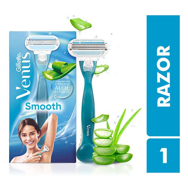 Netmeds | Gillette Venus Smooth Hair Removal Razor - Aloe Extract (For Woman)