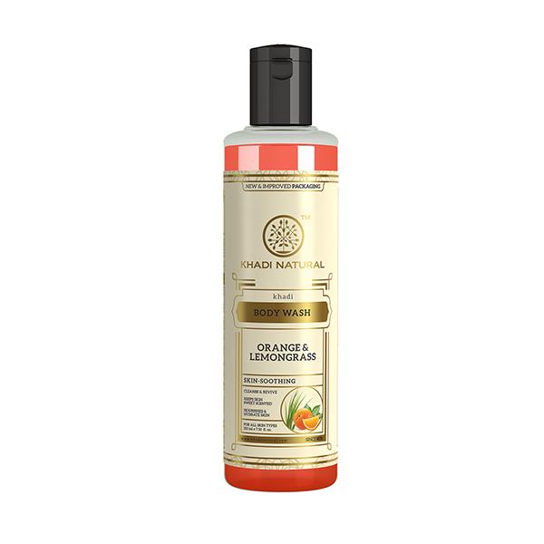 KHADI NATURAL ORANGE & LEMONGRASS BODY WASH 210 ml - Shower Gels & Body Wash
