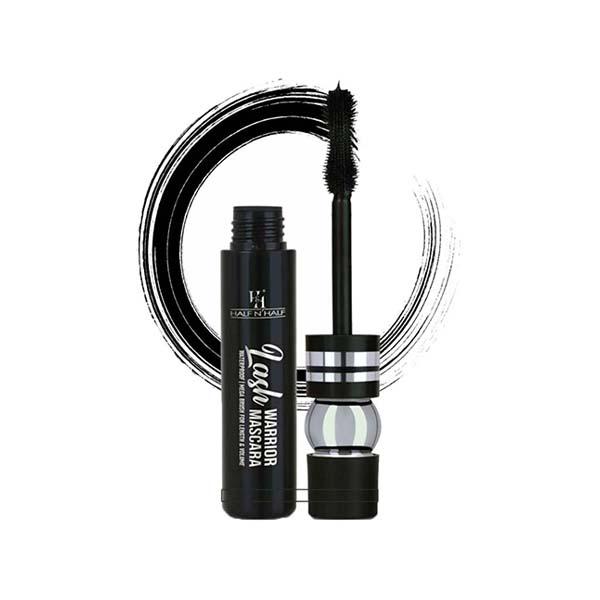 Half N Half Lash Warrior Mascara, Water Proof, Intense Black Finish, Light Weight - Black 8 ml - Mascaras