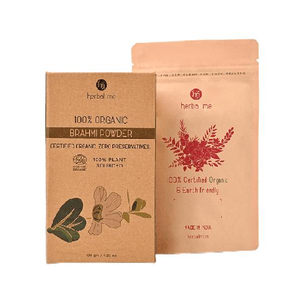 Netmeds | Herbal Me Brahmi Powder - 100% Certified Organic - 120gms