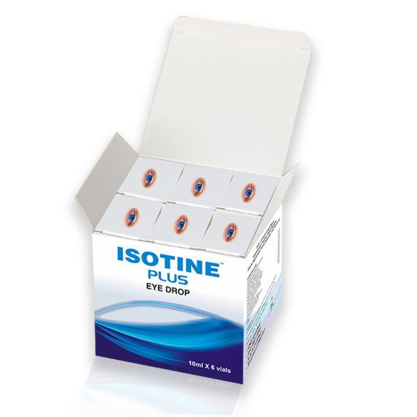 Jagat Pharma Isotine Plus Eye Drop Vials (Pack of 6 x 10 ml) 2's - Speciality Medicines