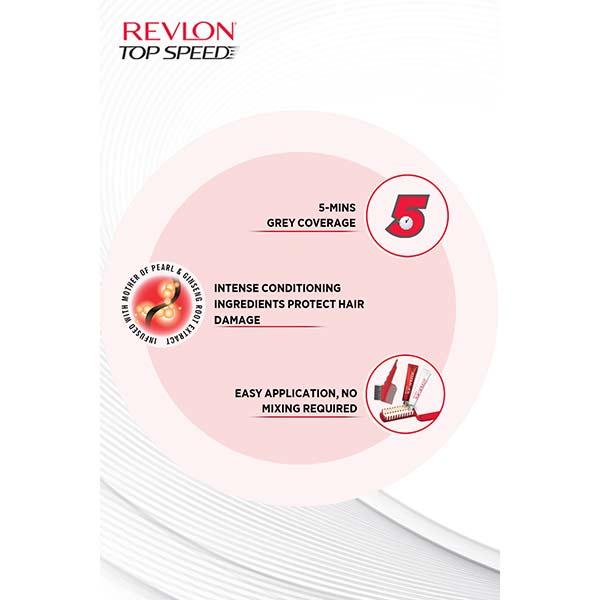 Revlon Top Speed Hair Color For Woman - Deep Mahogany Brown 50 with Outrageous Conditioner 270 ml - Crème