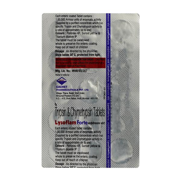 LYSOFLAM FORTE Tablet 15's - Pain relief-Nsa