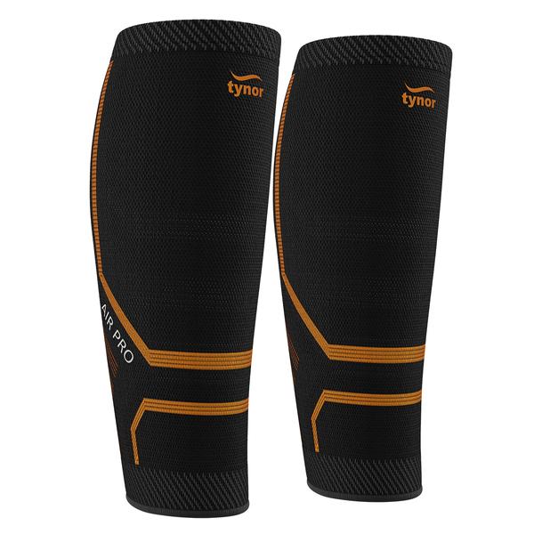 Tynor Calf and Shin Support Air Pro - Black & Orange (L) 1's - Knee/Leg Supports