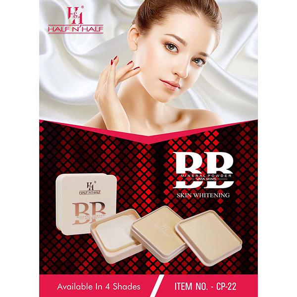 Half N Half BB Mineral Powder Vita Mins, Skin Whitening, Light 20 gm - Compact Powder