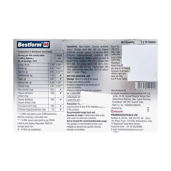 BESTFORM M Tablet 10's - Supplements-Vam