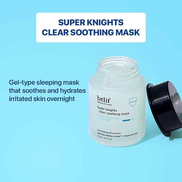 Belif Super Knights - Clear Soothing Mask 75 ml - Masks & Peels