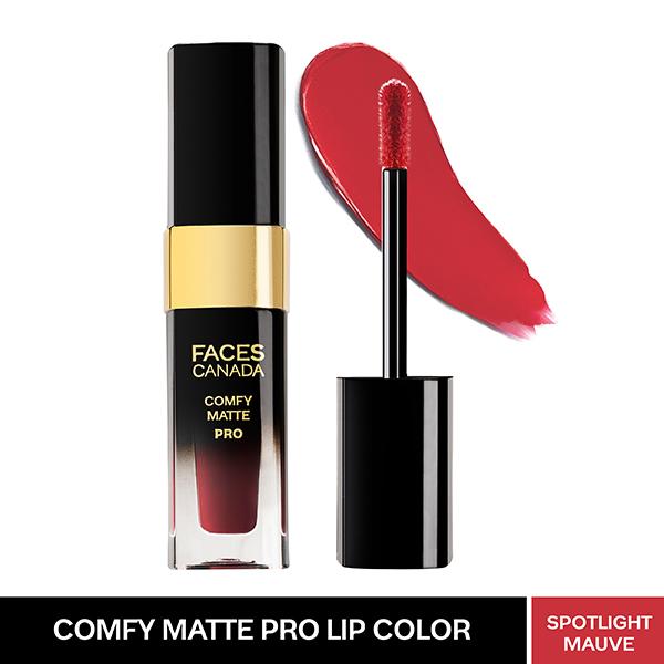 Faces Canada Comfy Matte Pro Liquid Lipstick - Spotlight Mauve 11, 5.5 ml 10HR Stay No Dryness - Liquid Lipsticks