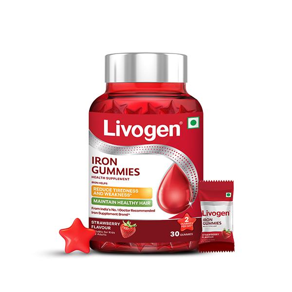 Netmeds | LIVOGEN STRAWBERRY FLAVOUR IRON Gummies 30's