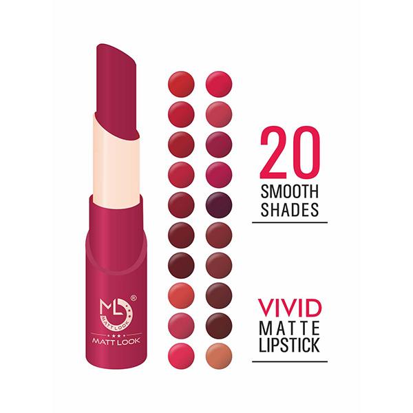 Matt Look Vivid Matte Lipstick, Deep Magenta 3.8 gm - Lipsticks