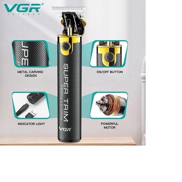 VGR V-082 SUPER TRIM Professional Hair Trimmer Trimmer (Black) 1's - Trimmers