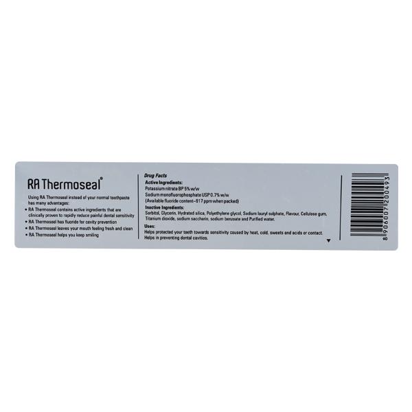RA Thermoseal Rapid Action Fresh Mint Tooth Paste 100gm - Toothpaste