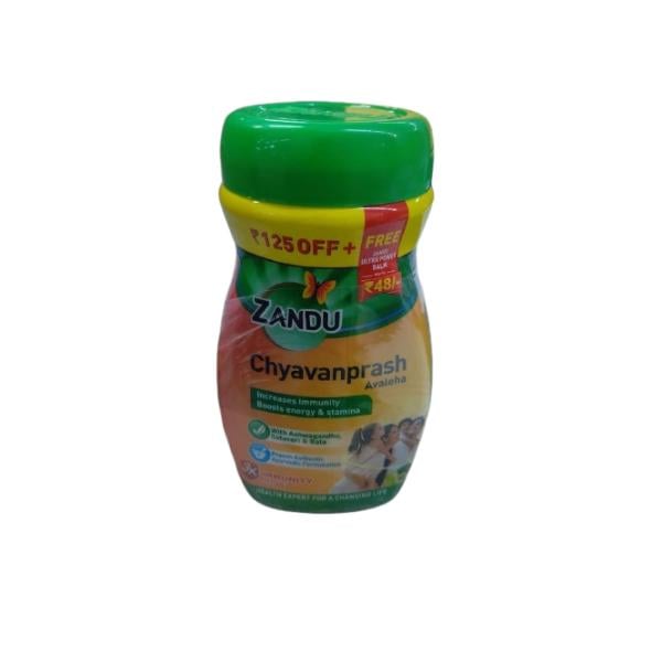 Netmeds | Zandu Chyavanprash Avaleha 900gm (free 8ml Zandu Ultra Power Balm)