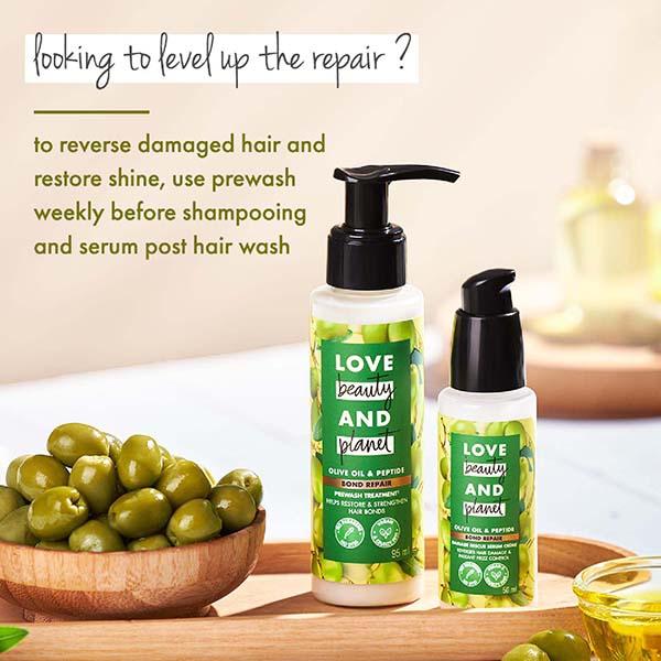 Love beauty And planet Olive oil & Peptide Bond Repair Prewash Treatment - 95 ml - Hair Masks & Packs