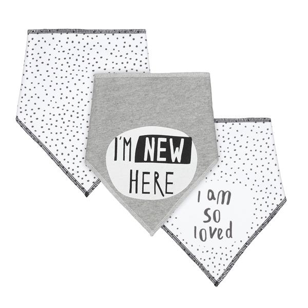 Netmeds | Mothercare So Loved Slogan Dribbler Bibs (Pack of 3)