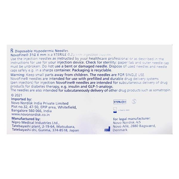 NOVOFINE 31G Needle 100's - Diabetes-Ins