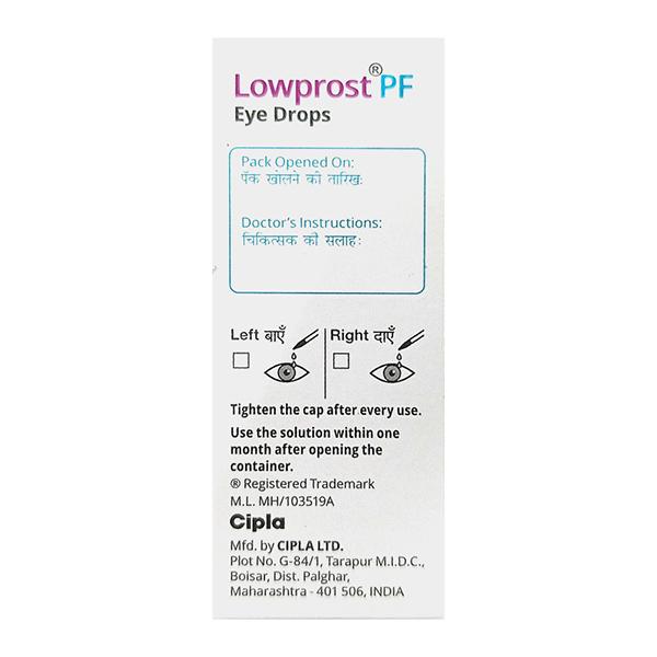 LOWPROST PF Eye Drops 5ml - Glaucoma-Ant