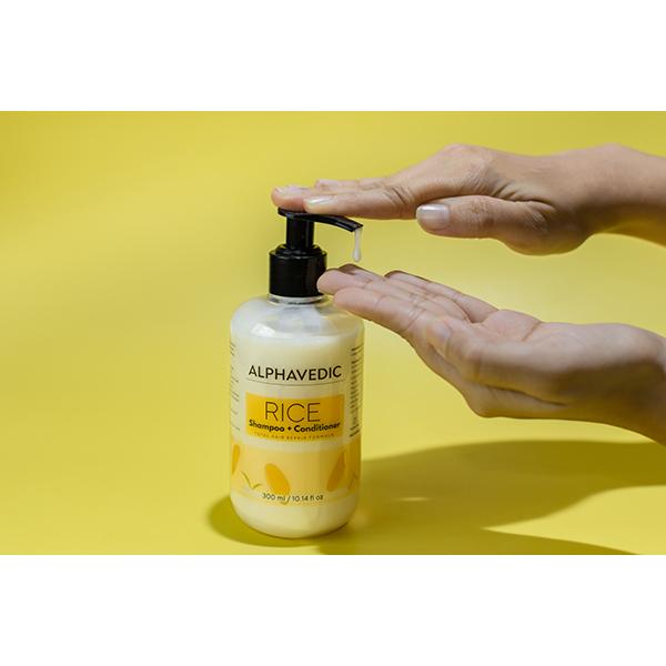 Alphavedic Rice Shampoo + Conditioner 300 ml - Shampoos