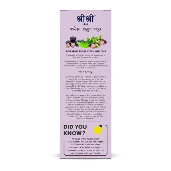 Sri Sri Tattva No Added Sugar Juice - Karela Jamun 1000 ml - Ayurvedic Juices