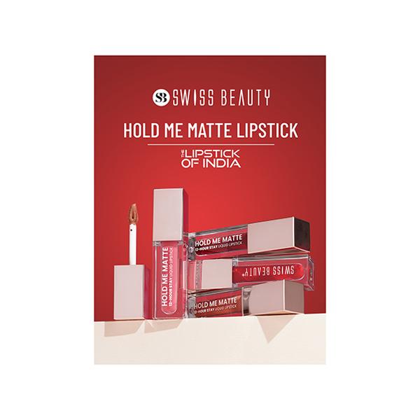 Swiss Beauty Hold Me Matte Liquid Lipstick (Red Chilly) 4.5 ml - Liquid Lipsticks