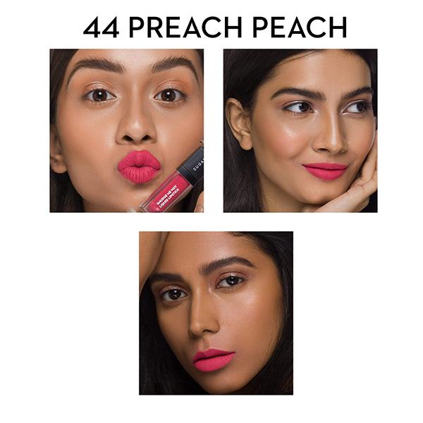 SUGAR Cosmetics Smudge Me Not Liquid Lipstick - 44 Preach Peach (Peach Pink) 4.5 ml - Liquid Lipsticks