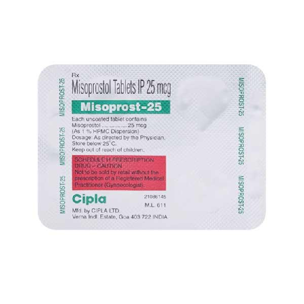 Misoprost 25Mcg Tablet 4'S - Ulcer/Reflux/Flatulence-Aaa