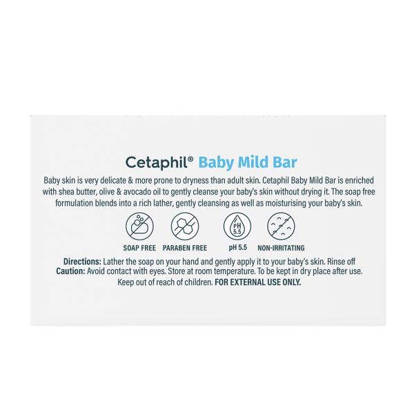 Cetaphil Baby Mild Bar - (4x100gm) 4's - Face Washes