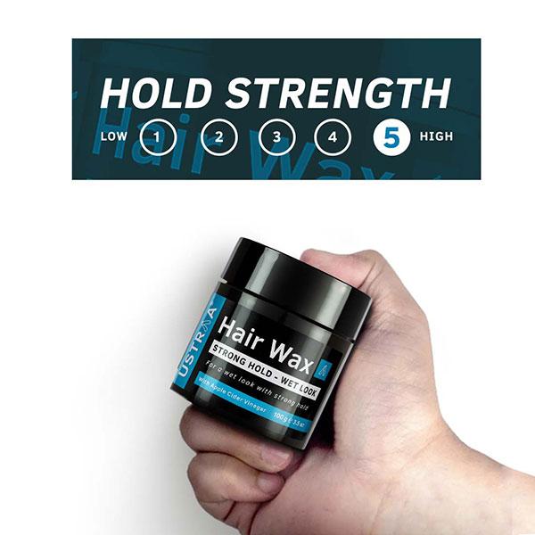 Ustraa Hair Wax for Men with apple cider vinegar Strong Hold - Wet Look 100 gm - Hair Gels & Waxes